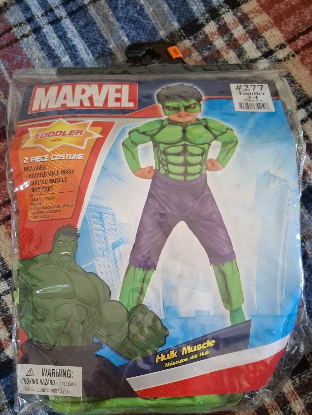 Marvel Hulk Toddler Muscle Costume - Green and Purple